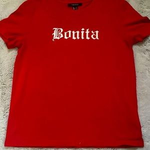 Red forever 21 “Bonita” tee